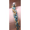 Bracelet coulissant en soie naturelle macramé Pétanque