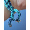 Bracelet coulissant soie macramé Les Bleus de Ma Mer