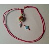 Collier coulissant 2 en 1 en macramé de soie et aventurine verte Tortue