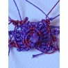 Bracelet coulissant soie macramé et améthyste Viola