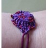Bracelet coulissant soie macramé et améthyste Viola