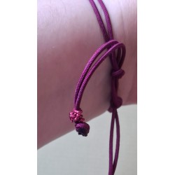 Bracelet coulissant soie macramé et améthyste Viola