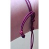 Bracelet coulissant soie macramé et améthyste Viola
