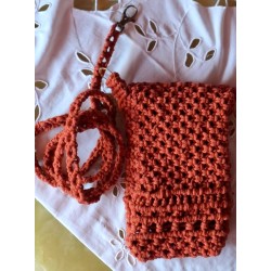 pochette en macramé pour téléphone portable Erable