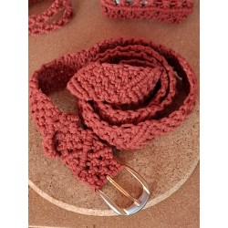 ceinture mixte en macramé Erable, création Martine Portelli