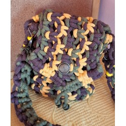 Sac macramé Automne1, création Martine Portelli