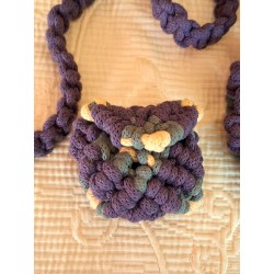porte-monnaie en macramé Automne1