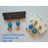 Clips d'oreilles agate blue lace Bleu Passion