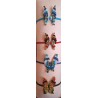 Bracelet coulissant en soie naturelle Papillon Bleu (petit format)