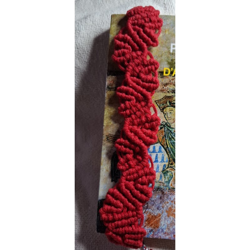 Marque- pages en macramé coulissant Valentine, création Martine Portelli