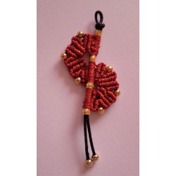 Pendentif en macramé de soie Valentine