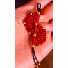 Pendentif en macramé de soie Valentine