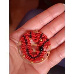 Pendentif Coeurs en macramé...