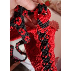 Sac en macramé de coton Valentine