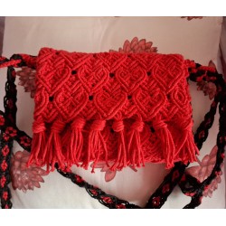 Sac en macramé de coton Valentine