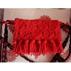 Sac en macramé de coton...