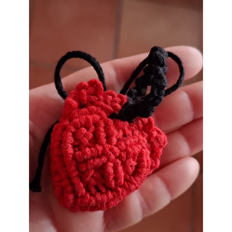 accessoire de sac Coeur en macramé de coton Valentine