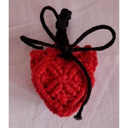 Accessoire de sac Coeur en macramé de coton Valentine