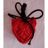 Accessoire de sac Coeur en macramé de coton Valentine