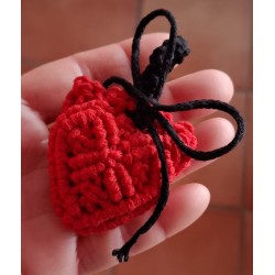 Accessoire de sac Coeur en macramé de coton Valentine