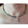 collier en jade et jaspe turquoise LAGON