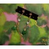 Boucles d'oreilles pierre de lune et jade PRIMAVERA