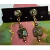 Boucles d'oreilles en unakite EVEIL DU PRINTEMPS